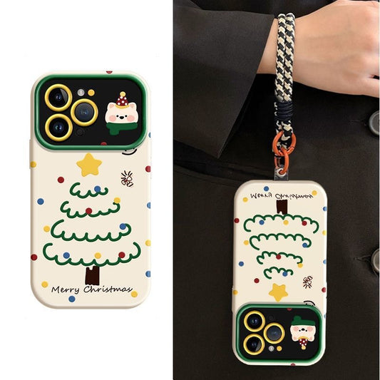 狗狗圣诞树适用苹果17PRO手机壳16大视窗15 磨砂14防摔12/11软壳X